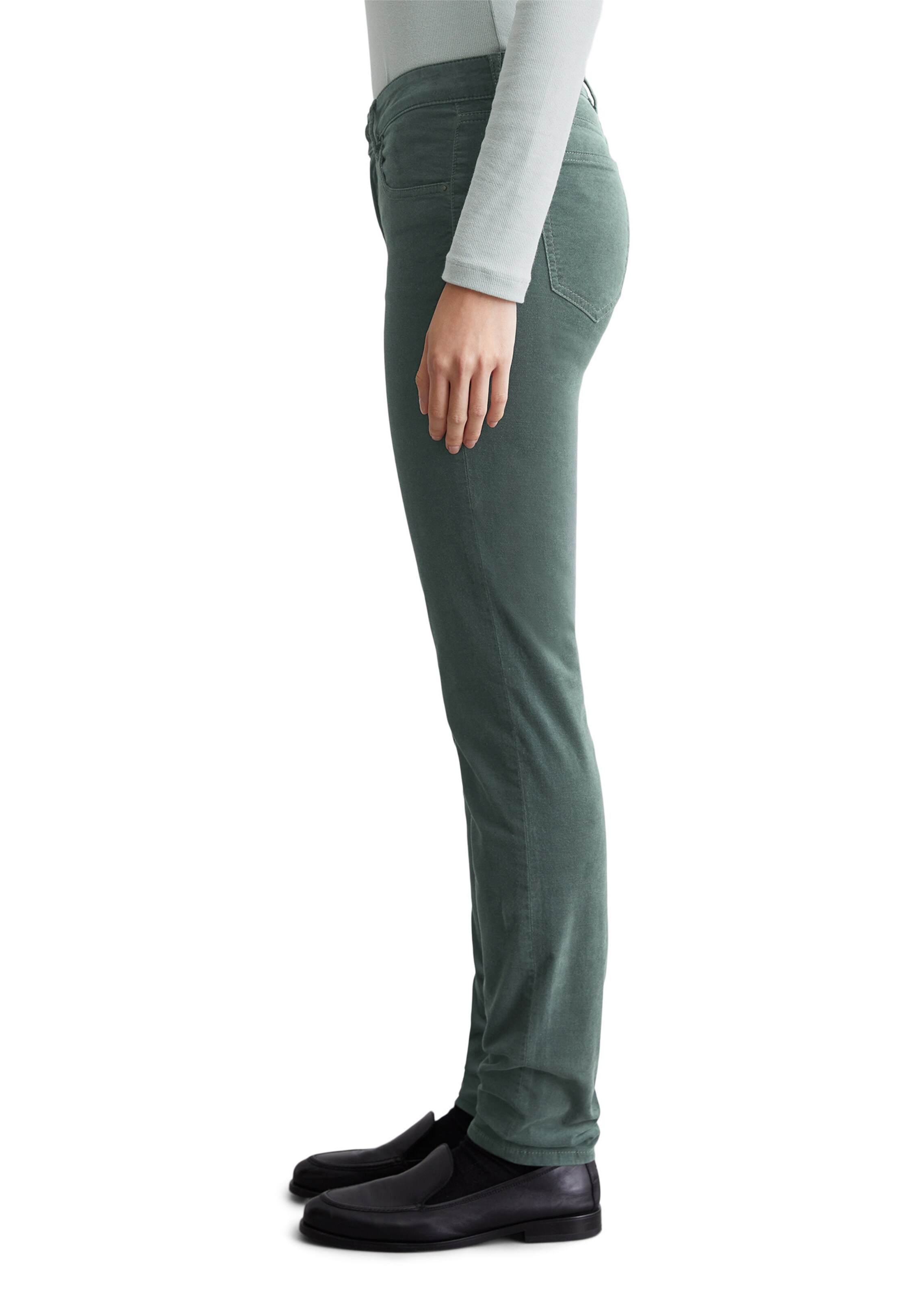 Marc O'Polo Slim fit Pants 'Lulea' in Green