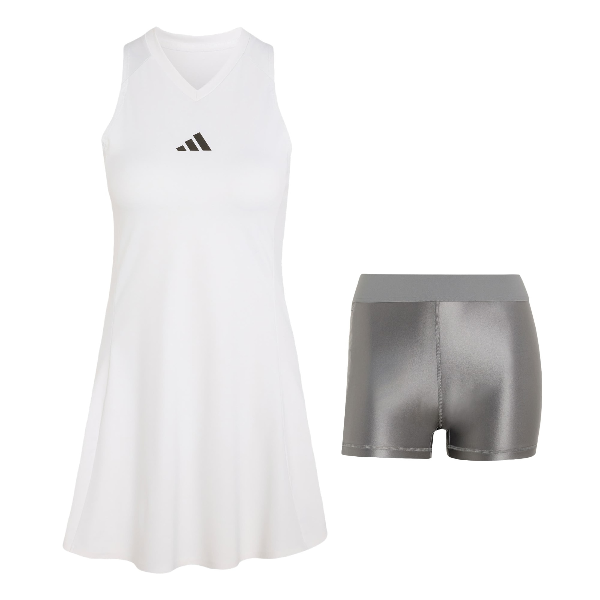 ADIDAS PERFORMANCE Set: Sportkleid mit Sportshorts 'Pro' in Weiß: Vorderseite
