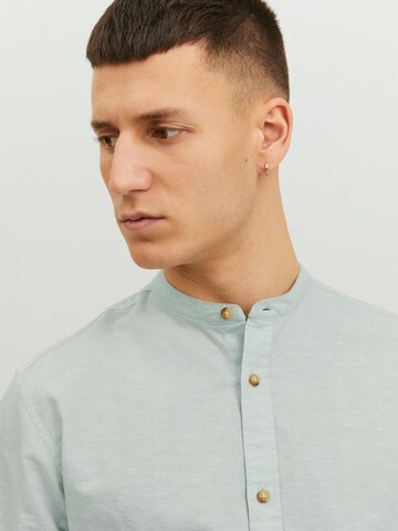 JACK & JONES Slim fit Button Up Shirt 'Summer' in Green