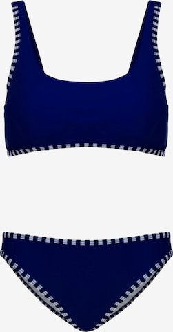 La V Triangle Bikini 'Bikini Mallorca' in Blue: front