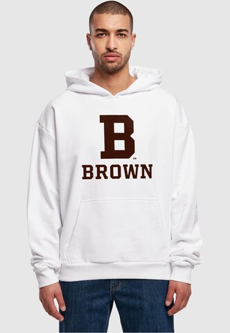 Sweat-shirt 'Brown University' Merchcode en blanc : devant