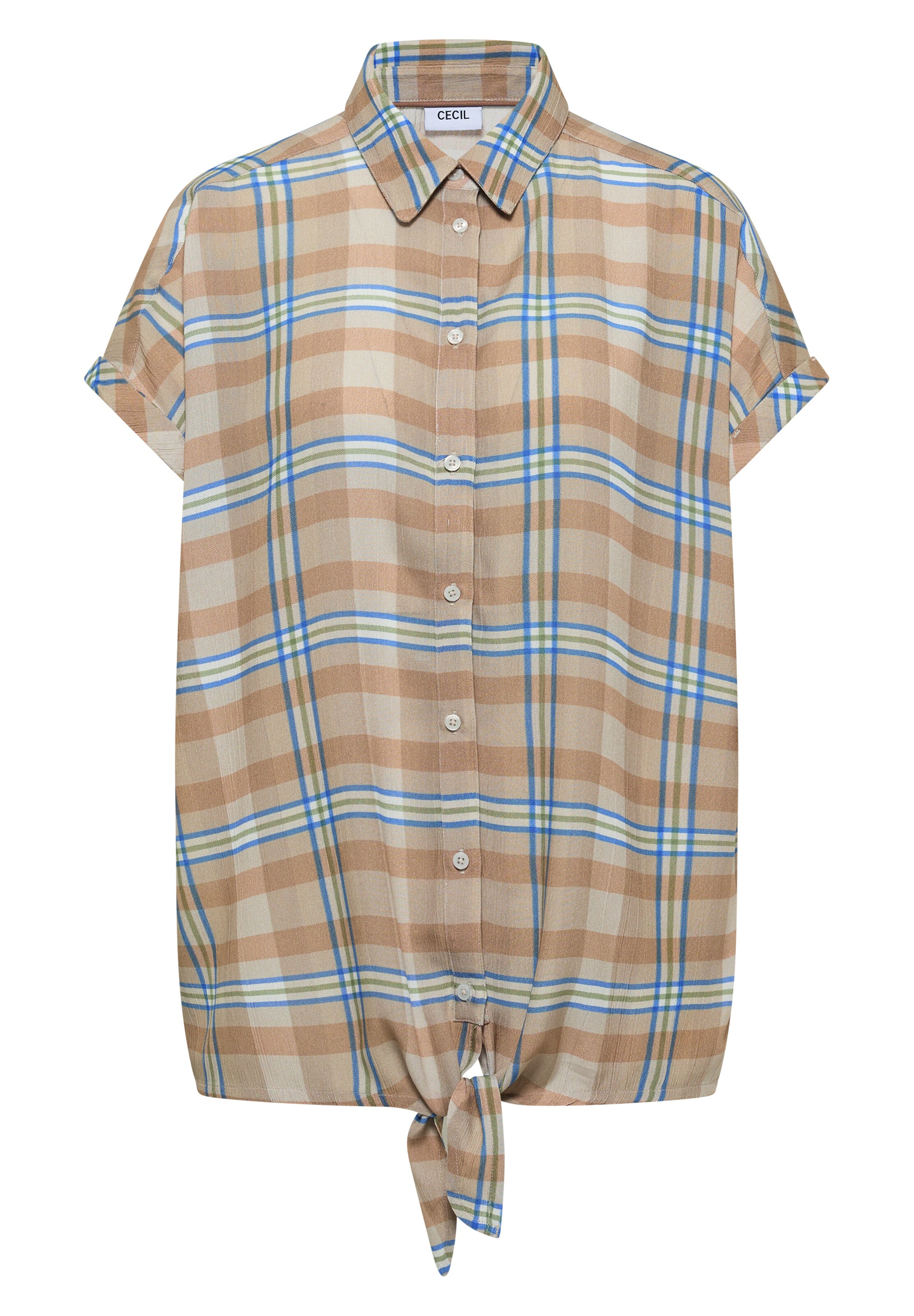 CECIL Bluse in XXXL in beige / blau, Produktansicht