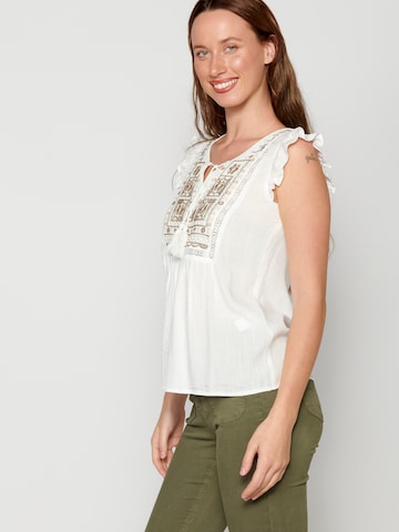 KOROSHI - Blusa en blanco