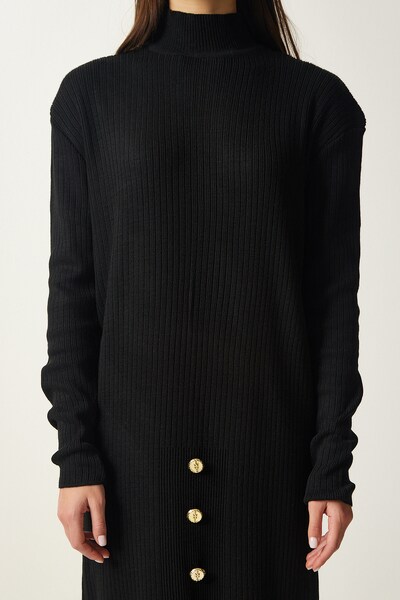 Happiness İstanbul Πλεκτό φόρεμα σε μαύρο, Άποψη προϊόντος