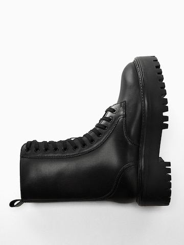 Bottines à lacets 'Lana' MANGO en noir