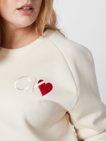 Calvin Klein Curve - Sweatshirt em bege