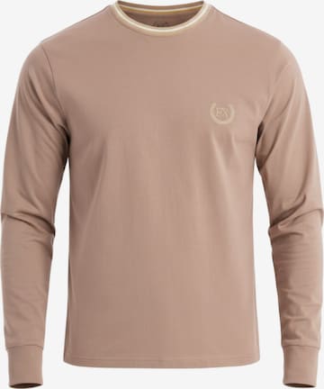 Ombre Shirt in Beige: voorkant