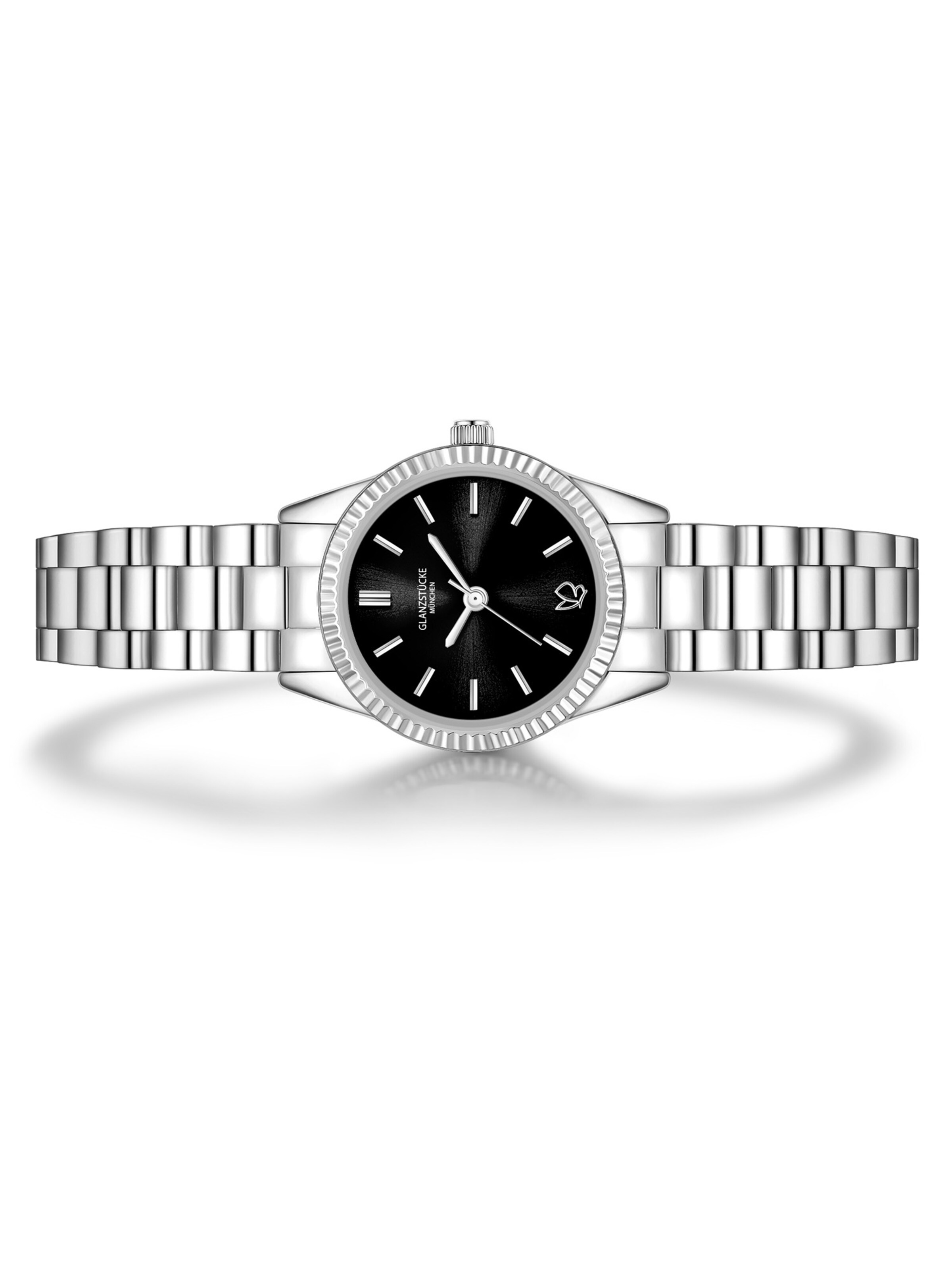 Montre à affichage analogique Glanzstücke München en argent
