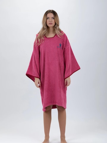 Pacifique Sud Athletic Robe 'Poncho Surf' in Pink: front