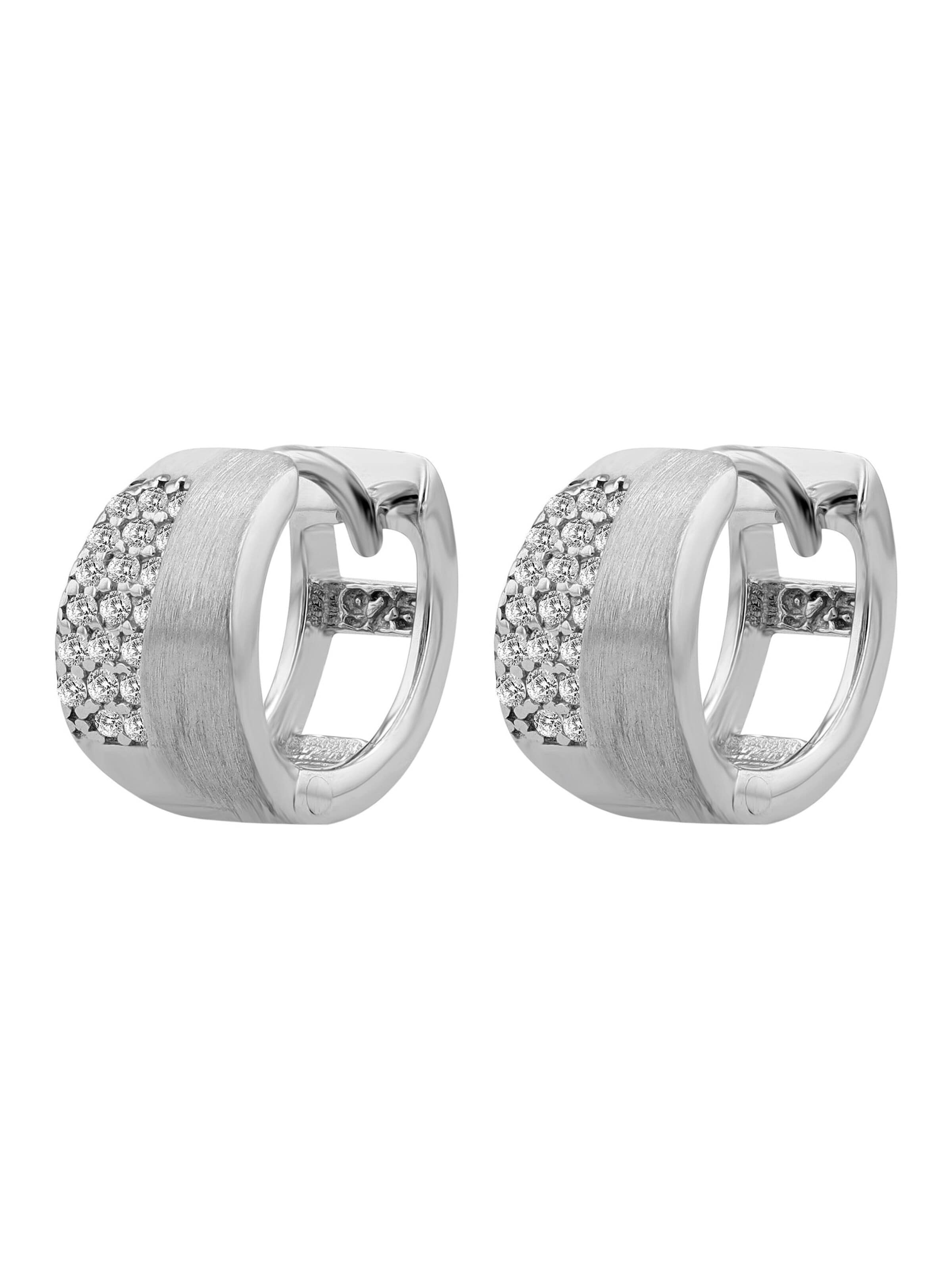 Akzent Earrings '"Papoila" aus 925 Sterlingsilber, rhodiniert, langlebig' in Silver