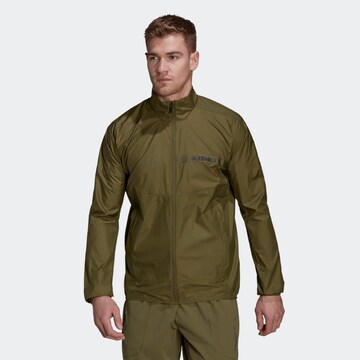 ADIDAS TERREX Outdoorjas in Groen: voorkant