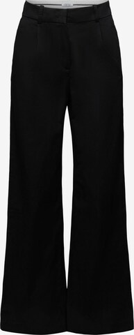 ESPRIT Wide leg Pleat-Front Pants in Black: front