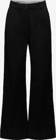 Wide Leg Pantalon à pince ESPRIT en noir : devant