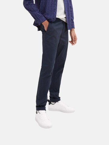 Coupe slim Pantalon chino TOM TAILOR en bleu