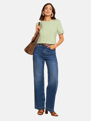 love & roses Тениска в зелено: отпред