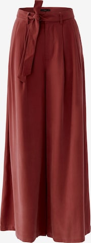 OUI Широкий Брюки со складками в Красный: спереди