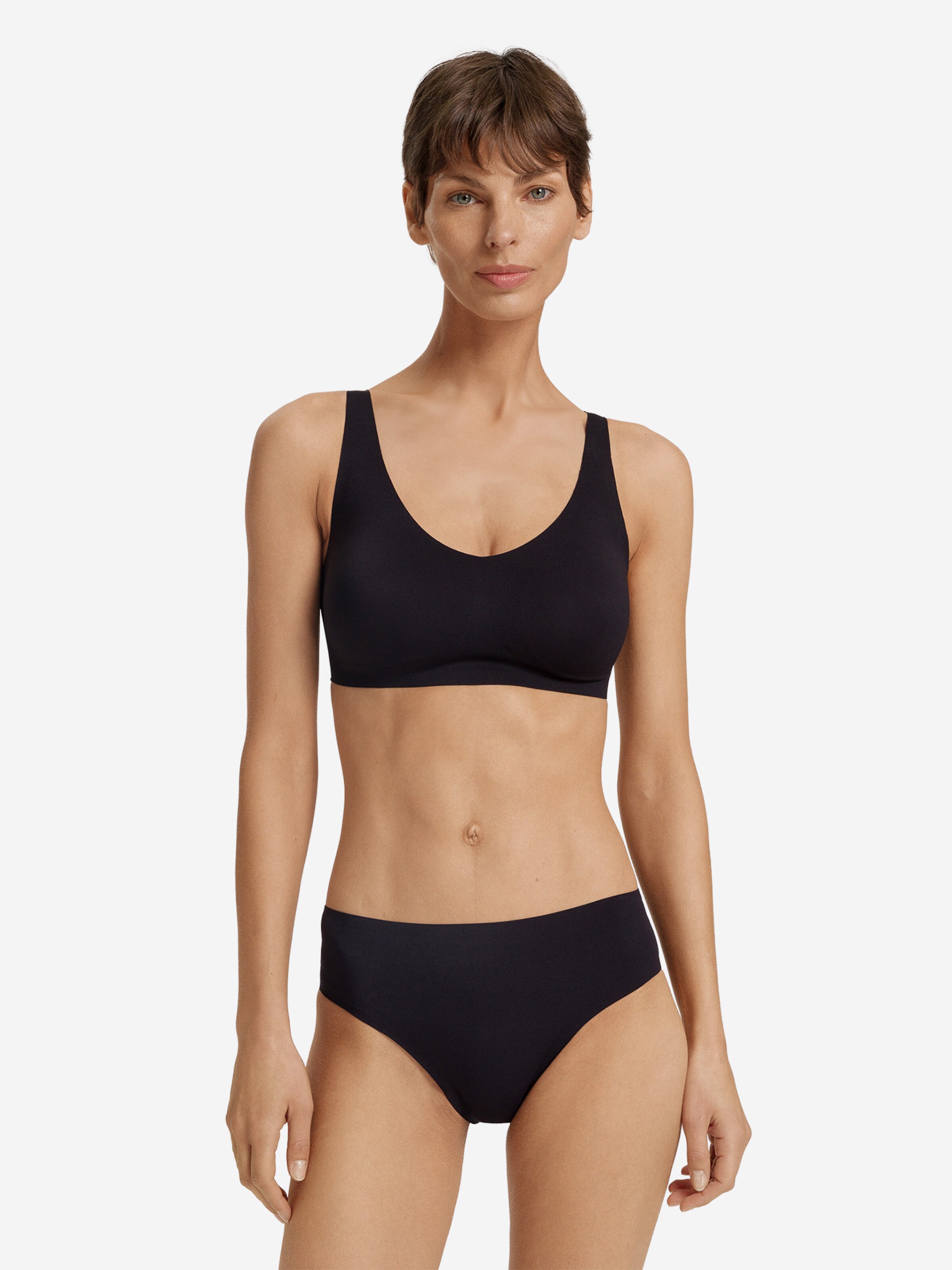 Invisible Soutien-gorge ' Invisible Touch ' Hanro en noir : devant