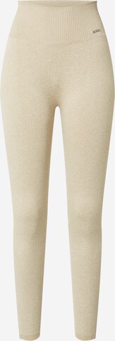 Skinny Pantaloni sportivi di aim'n in beige: frontale