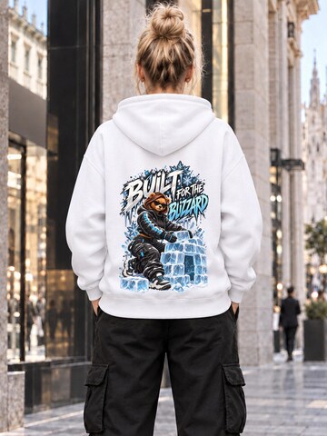 LUNØIR StudioSweater majica 'BOSS Femme Winter Ice Builder' - bijela boja