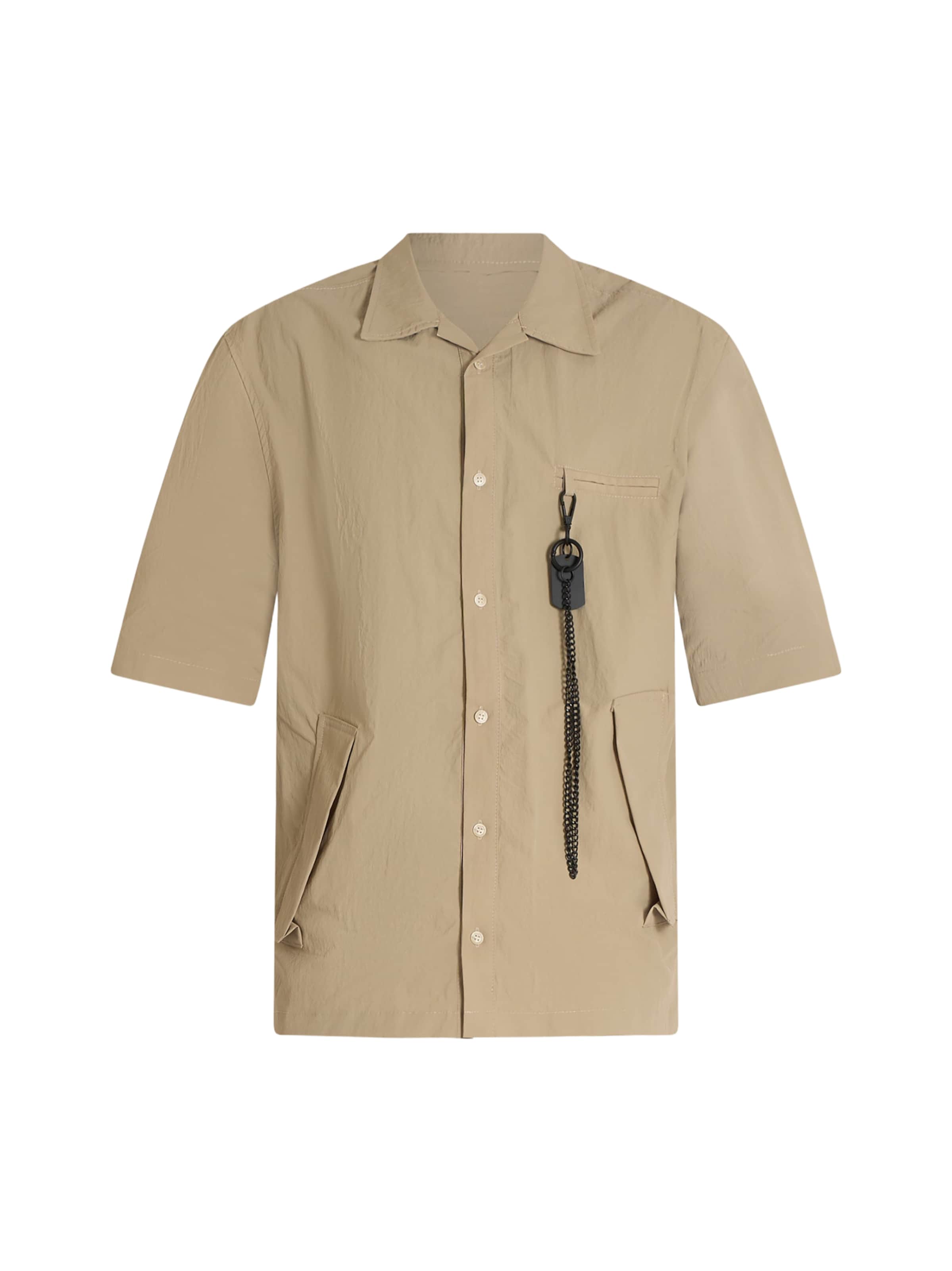 DARK LABEL Regular fit Overhemd in Beige: voorkant