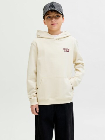 Jack & Jones Junior Sweatshirt 'Norrebro' in Wit: voorkant