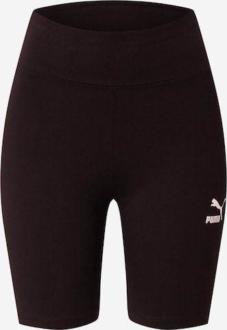 PUMA Skinny Leggings in Black: front