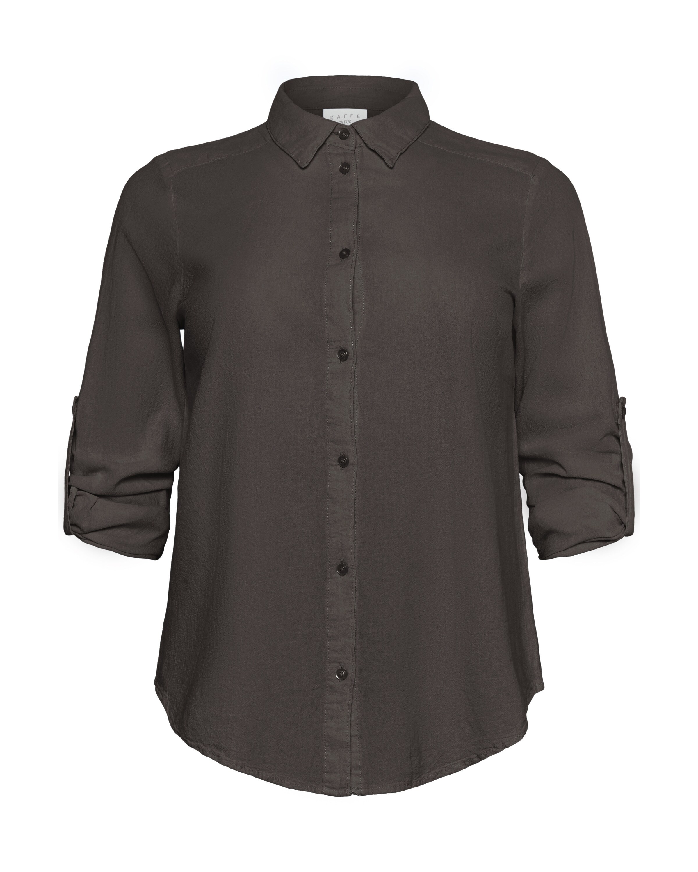 KAFFE CURVE Blouse 'Nana' in Grijs: voorkant
