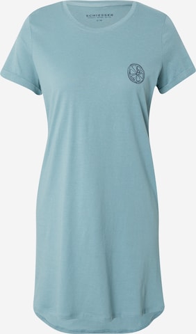 SCHIESSER Spalna srajca 'Summer Night' | modra barva: sprednja stran