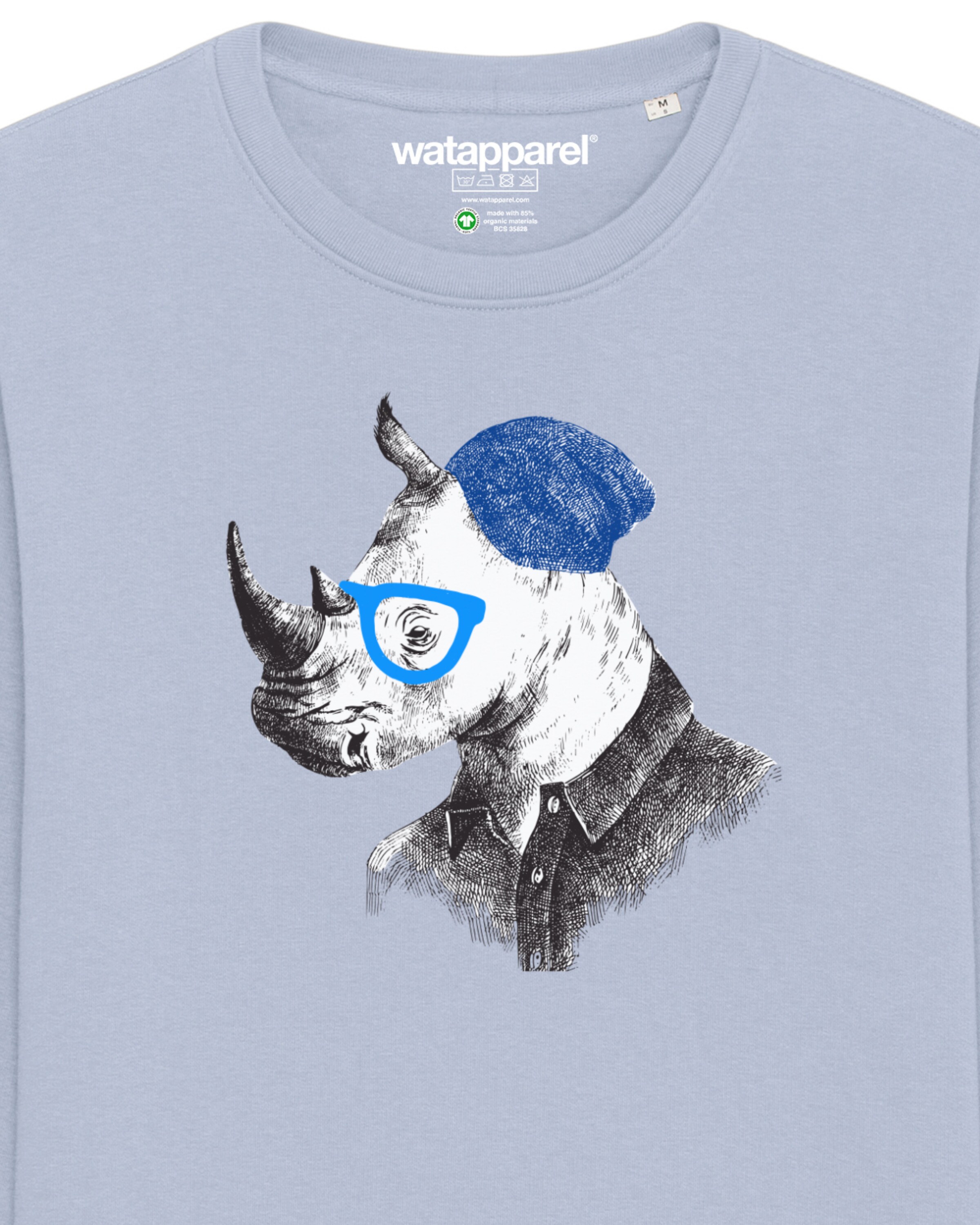 Sweat-shirt 'Nashorn' Watapparel en bleu