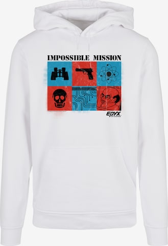 F4NT4STIC Sweatshirt 'Retro Gaming Impossible Mission' in White: front