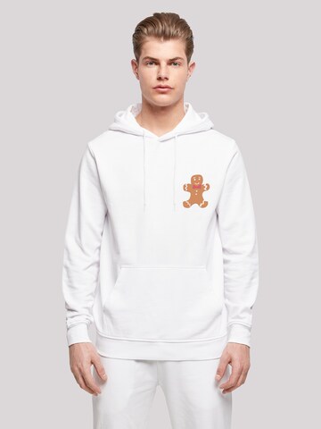 Sweat-shirt 'Gingerbread Lebkuchen' F4NT4STIC en blanc : devant