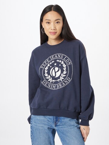 Pepe Jeans Sweatshirt 'Elsa' in Blauw: voorkant