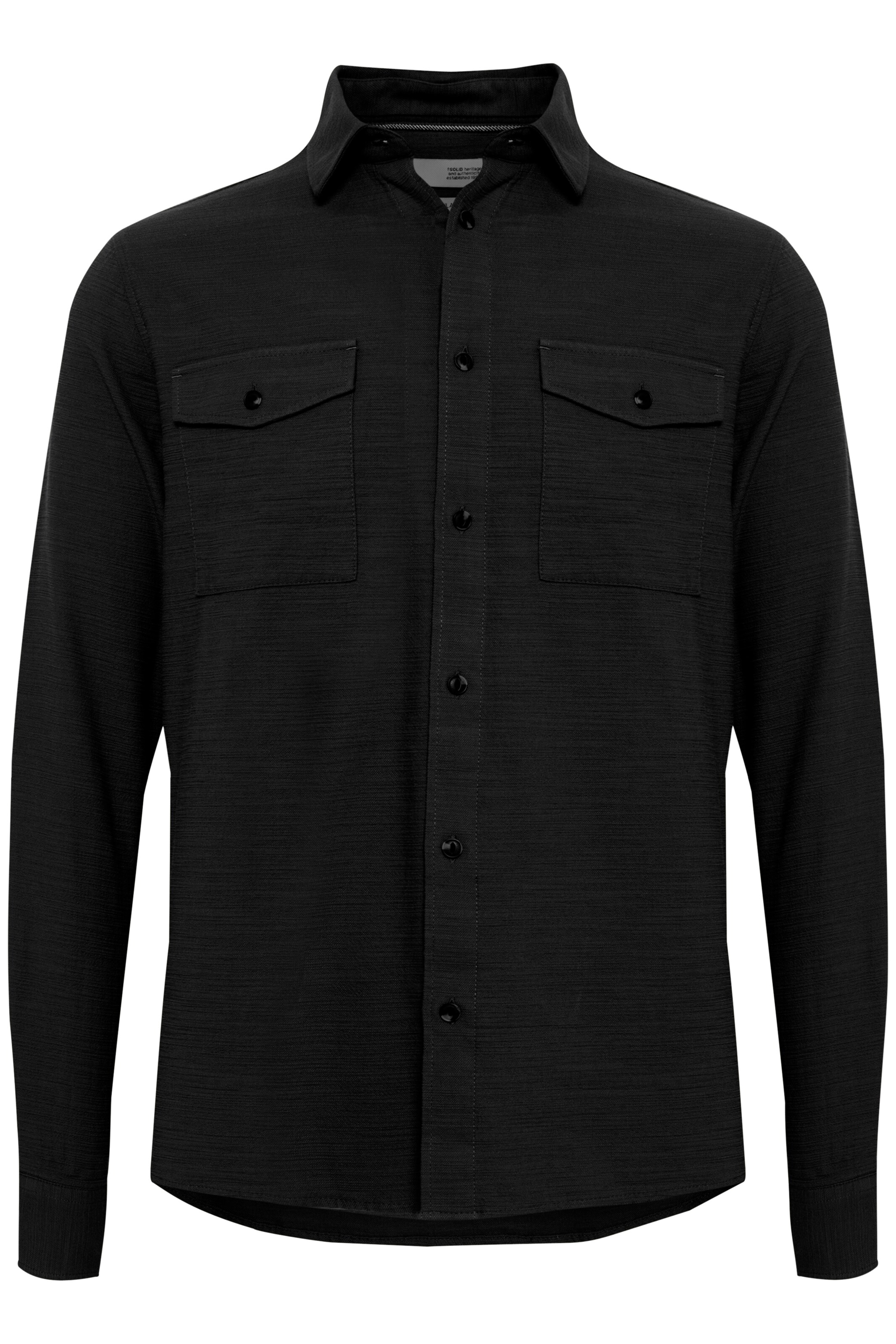 !Solid Hemd "TIM" in Schwarz: Vorderseite