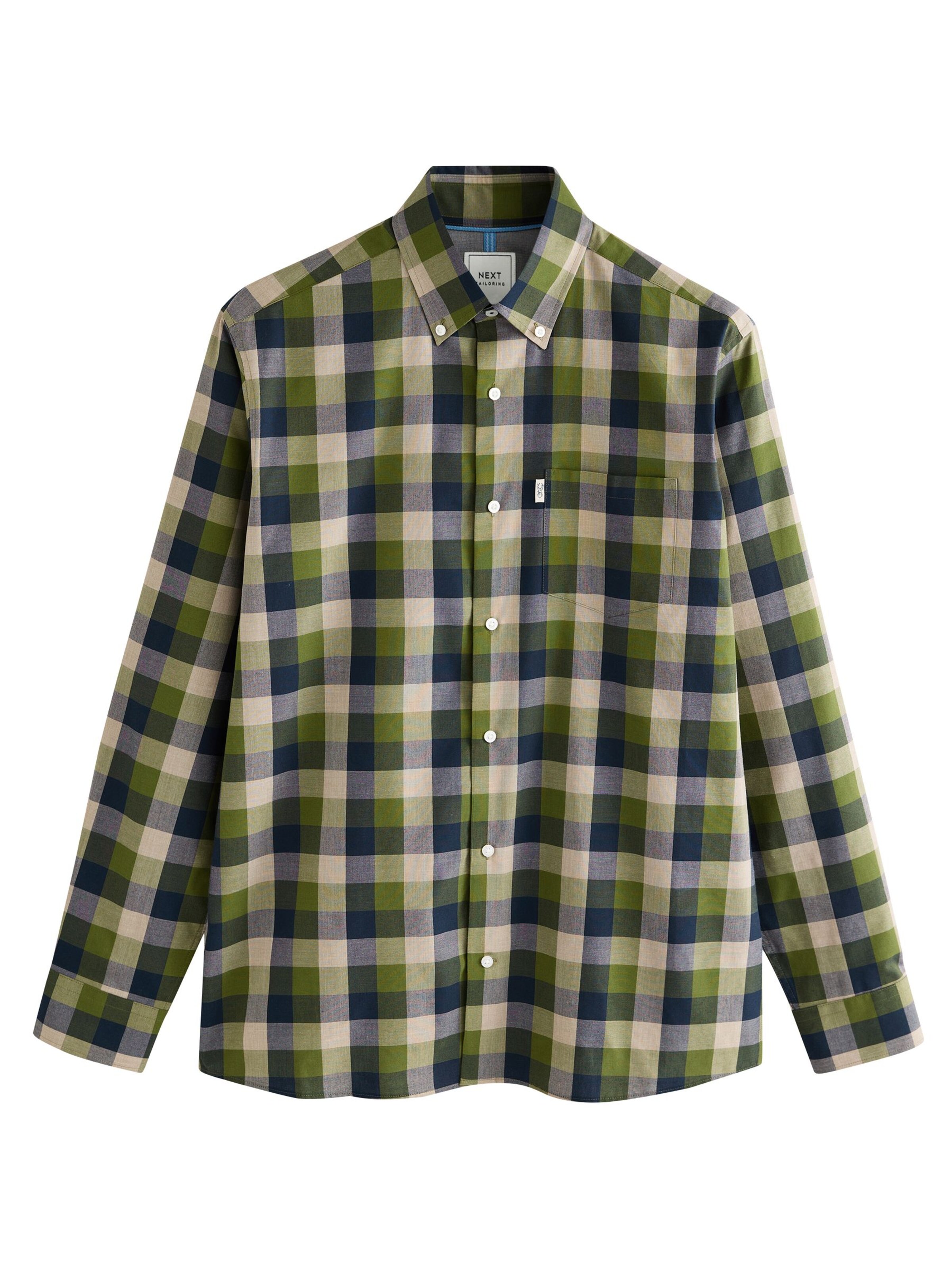 Next Regular fit Srajca | zelena barva: sprednja stran