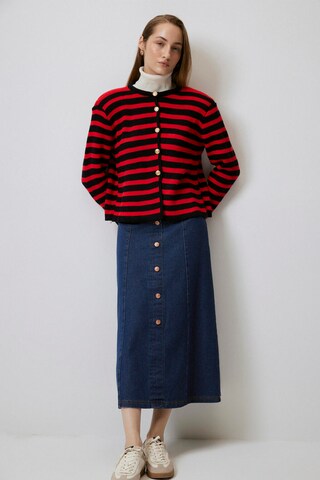 Touche Prive Gebreid vest in Rood
