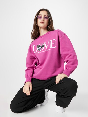 REPLAY Sweatshirt i rosa