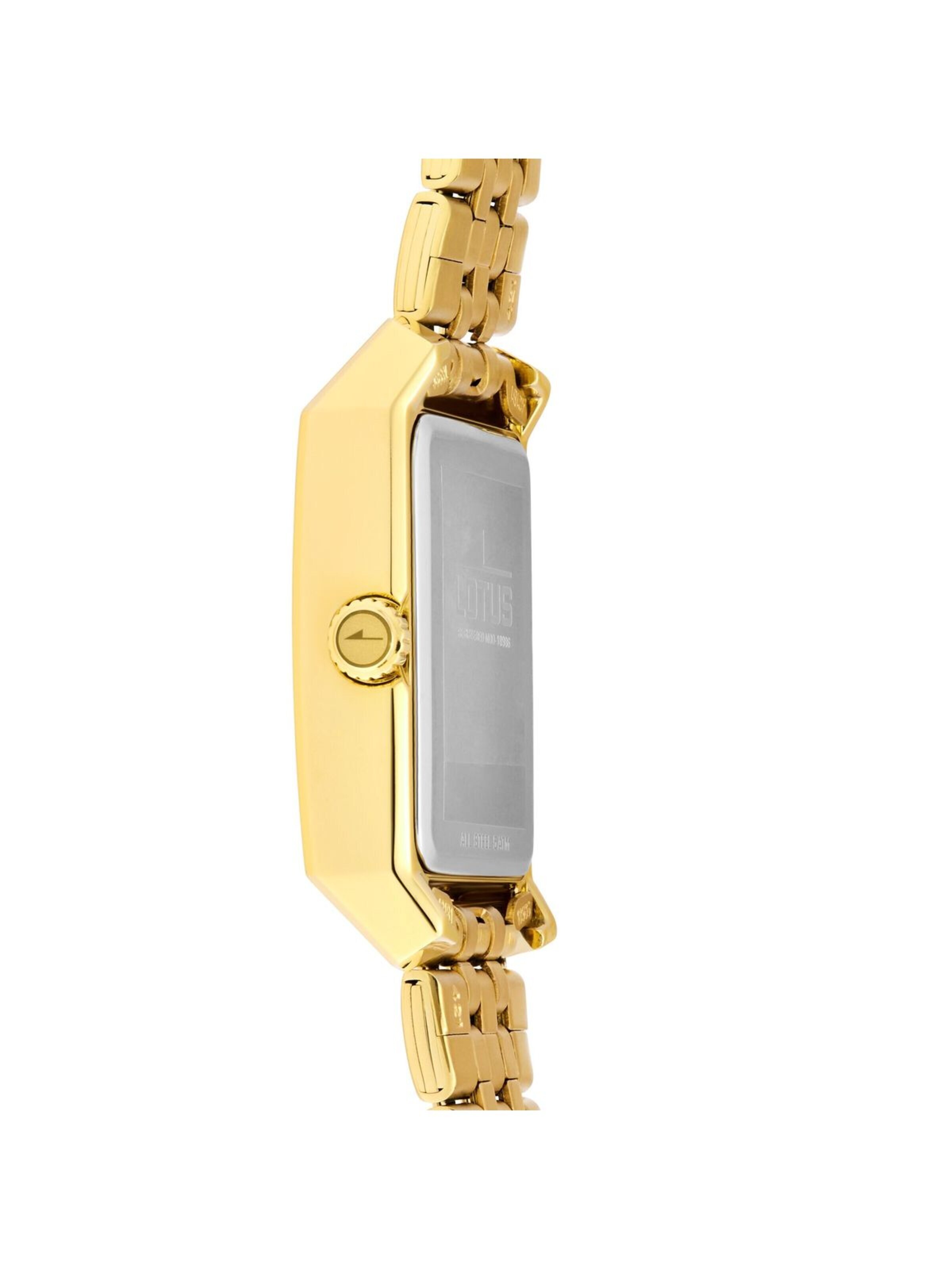 Lotus Analoog horloge in Goud
