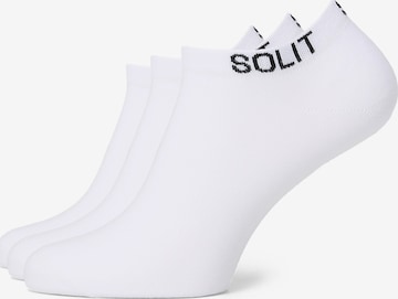 Chaussettes 'Classic Cotton (wit)' SOLIT socks en blanc : devant