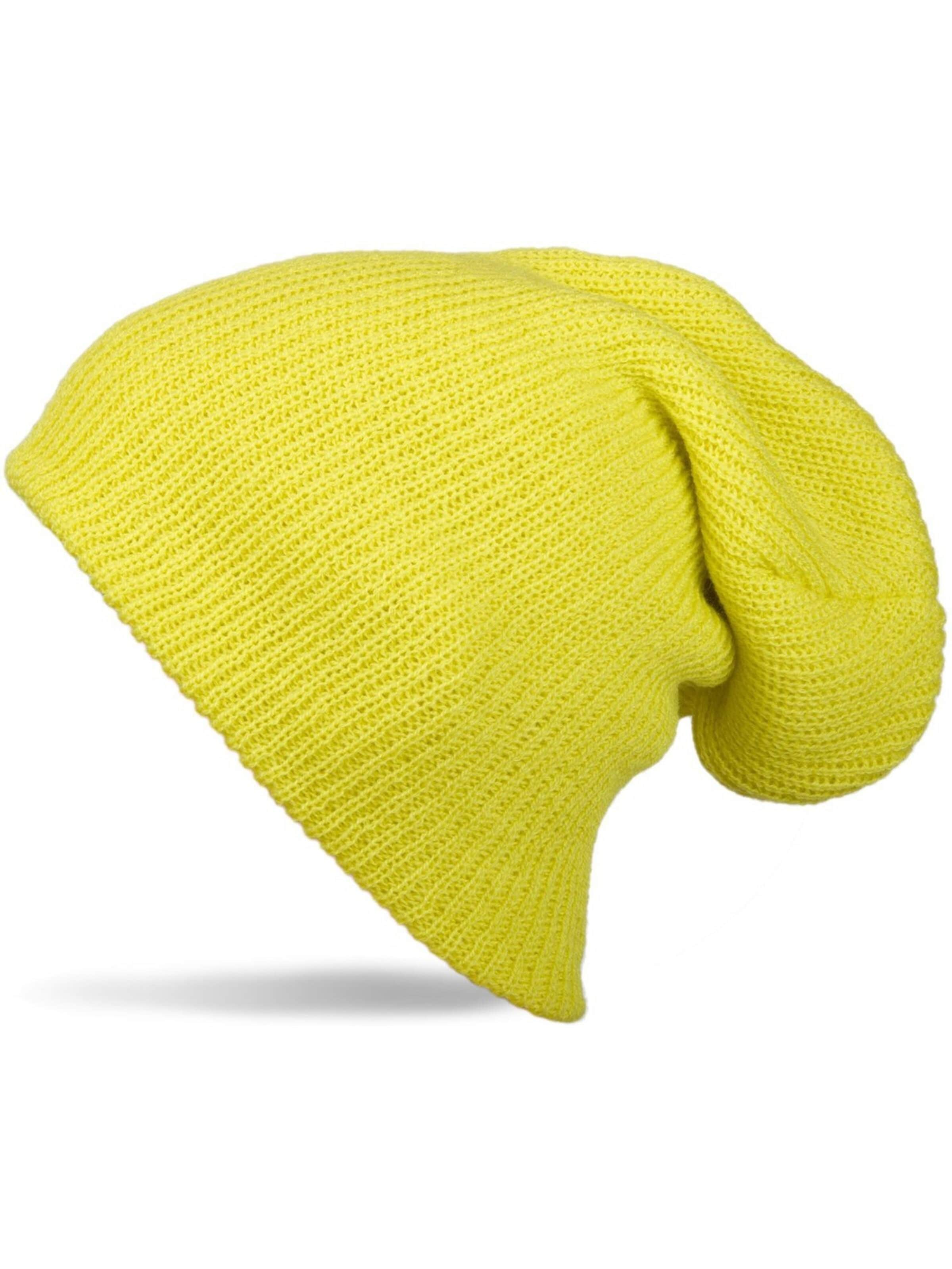 styleBREAKER Beanie 'Feinstrick Beanie Mütze doppelt gestrickt' in 56-61 in Yellow, Item view