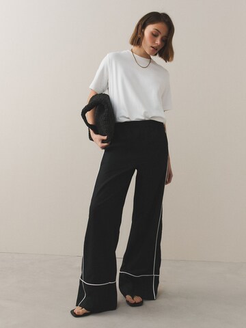 Wide Leg Pantalon Next en noir