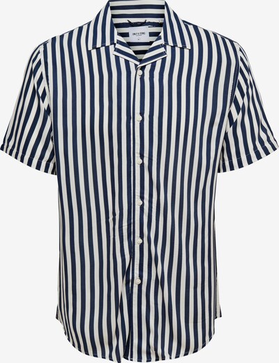 Only & Sons Chemise 'Wayne' en bleu foncé / blanc, Vue avec produit