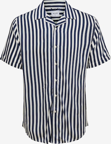 Camicia 'Wayne' di Only & Sons in blu: frontale