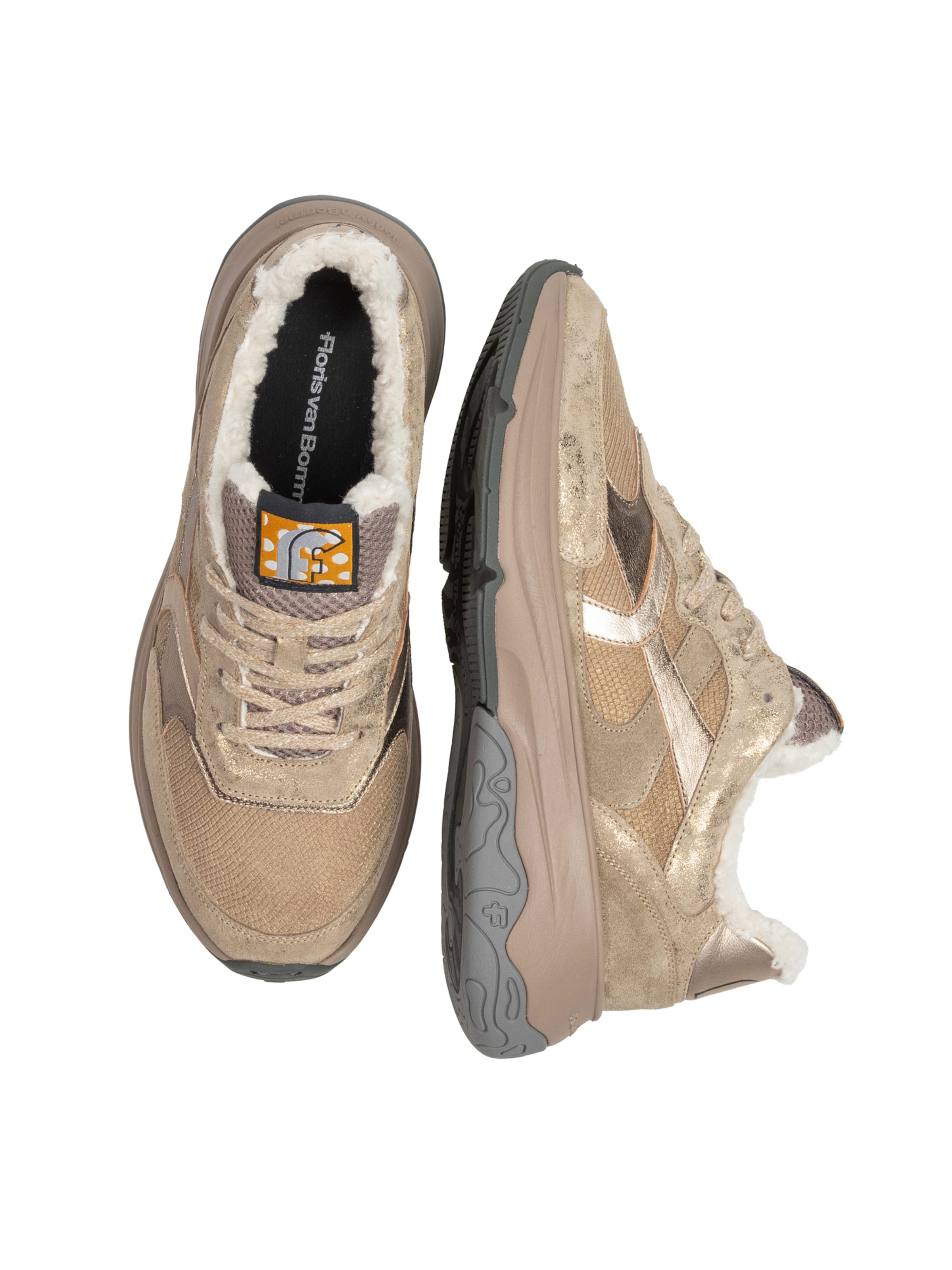 Floris van Bommel Platform trainers 'Holli 01' in Gold