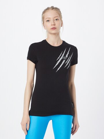 T-shirt Plein Sport en noir : devant