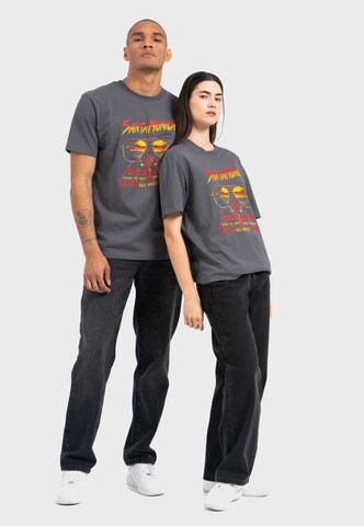 Oldskull T-Shirt in Grau: Vorderseite