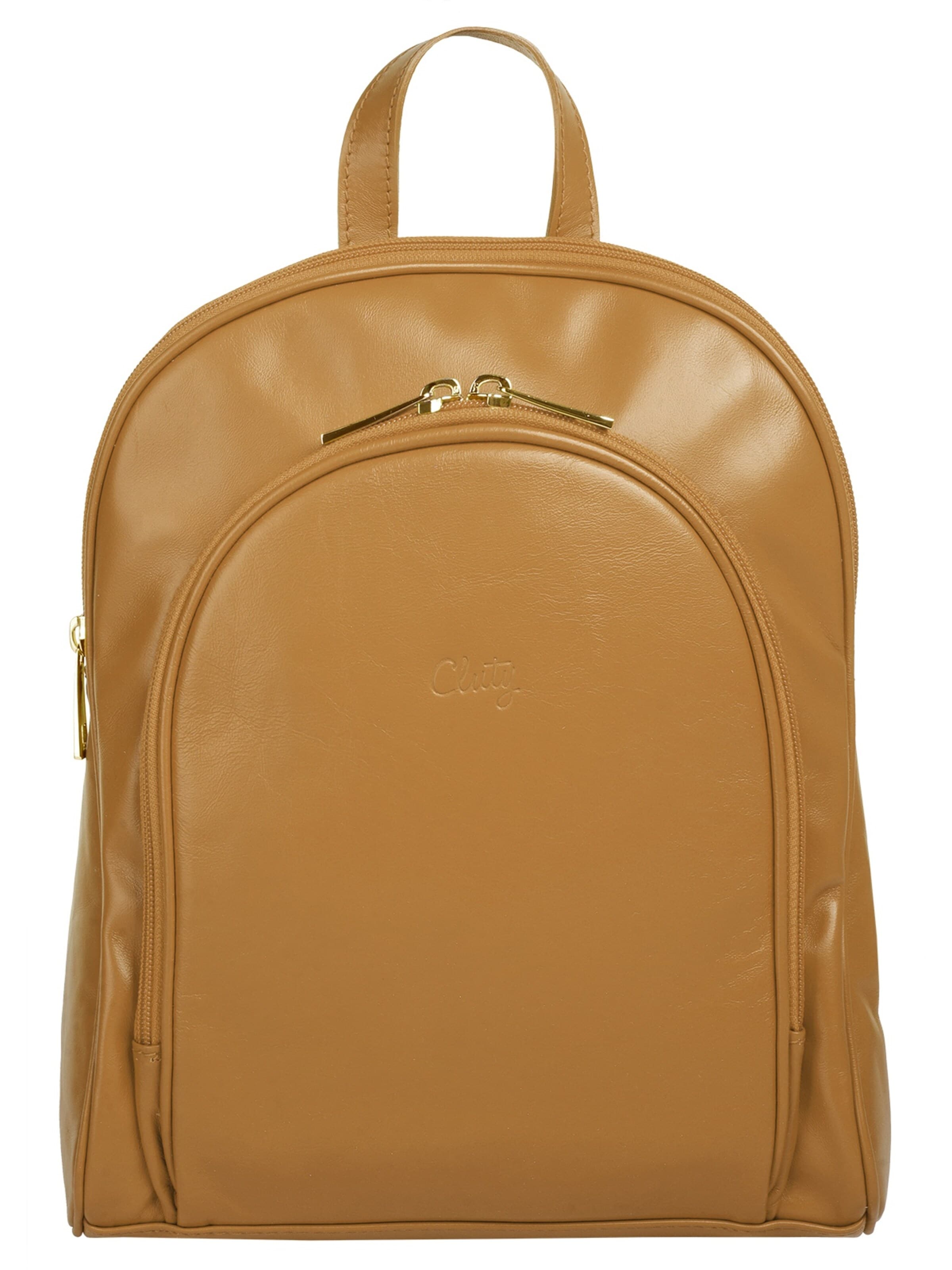 Cluty Backpack in Yellow: front