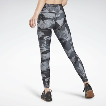 Reebok - Skinny Calças de desporto 'Workout Ready' em cinzento