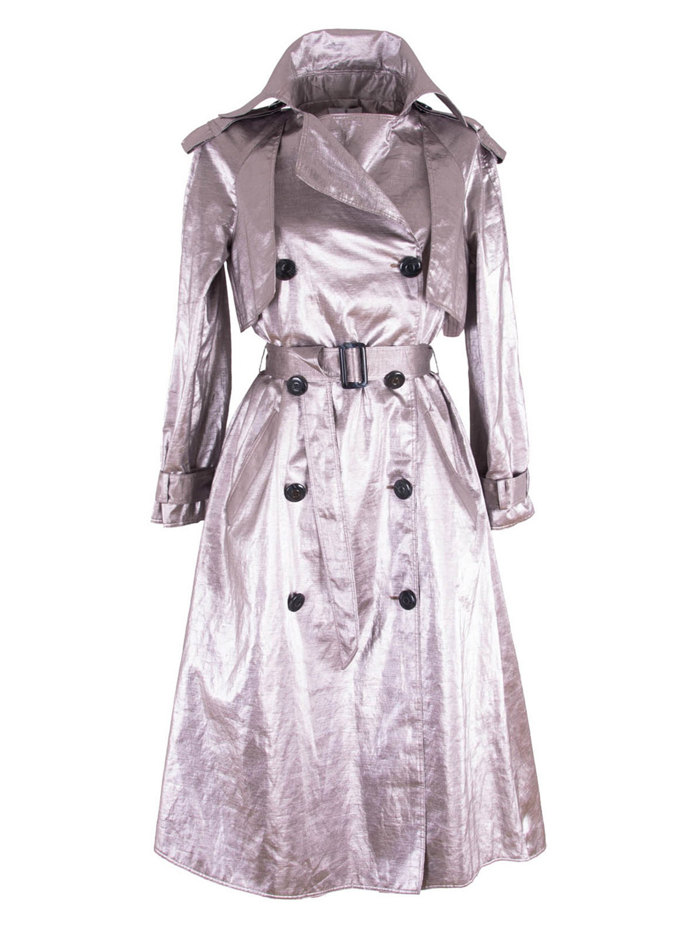 Rua & Rua Between-Seasons Coat in Silver