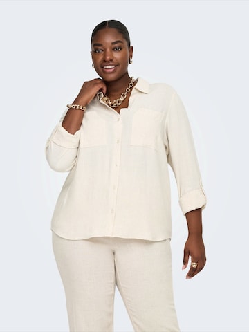 ONLY Carmakoma - Blusa 'CARSIESTA YASMIN' en beige: frente
