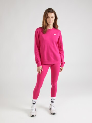 Nike Sportswear Sweatshirt 'Club Fleece' in Pink